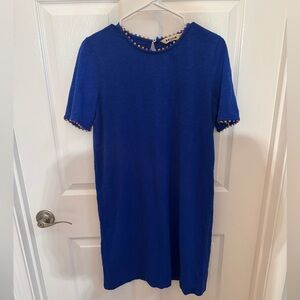 Boden Blue Dress with Colorful Trim, size 6, casual, wear to work